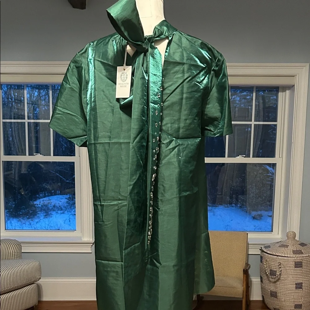 Dark Green Short Sleeve Shift Dress - Unbranded - Picture 2 of 2